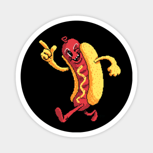 Pixelated Hot Dog! Magnet